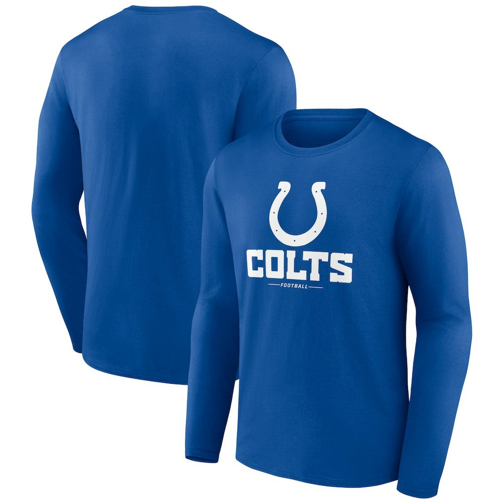 Indianapolis Colts Logo Team Lockup Long Sleeve T-Shirt Royal