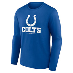 Indianapolis Colts Logo Team Lockup Long Sleeve T-Shirt Royal