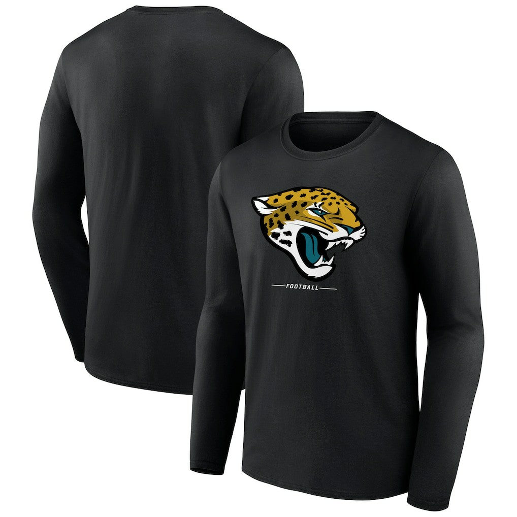 Jacksonville Jaguars Logo Team Lockup Long Sleeve T-Shirt Black