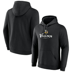 Minnesota Vikings Primary Logo Team Lockup Fitted Pullover Hoodie Black