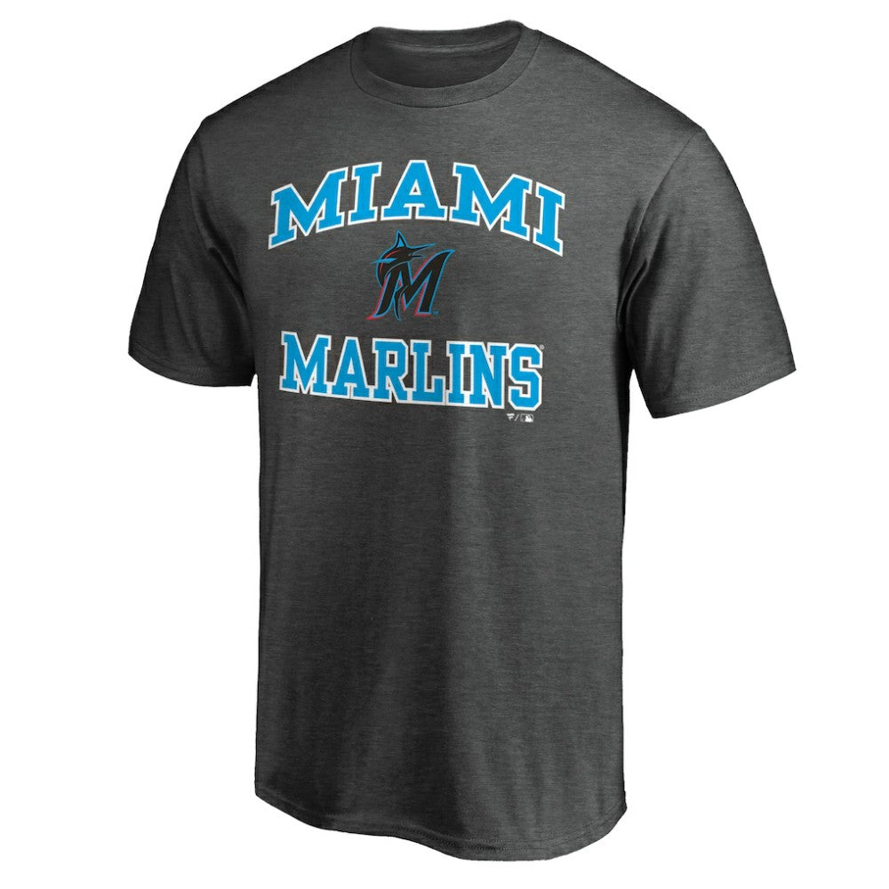 Miami Marlins Heart and Soul T-Shirt - Charcoal T-shirts