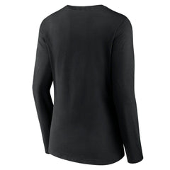 New York Jets Women's Logo Team Lockup Long Sleeve V-Neck T-Shirt Black