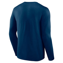 Houston Texans Logo Team Lockup Long Sleeve T-Shirt Navy