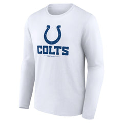 Indianapolis Colts Logo Team Lockup Long Sleeve T-Shirt White