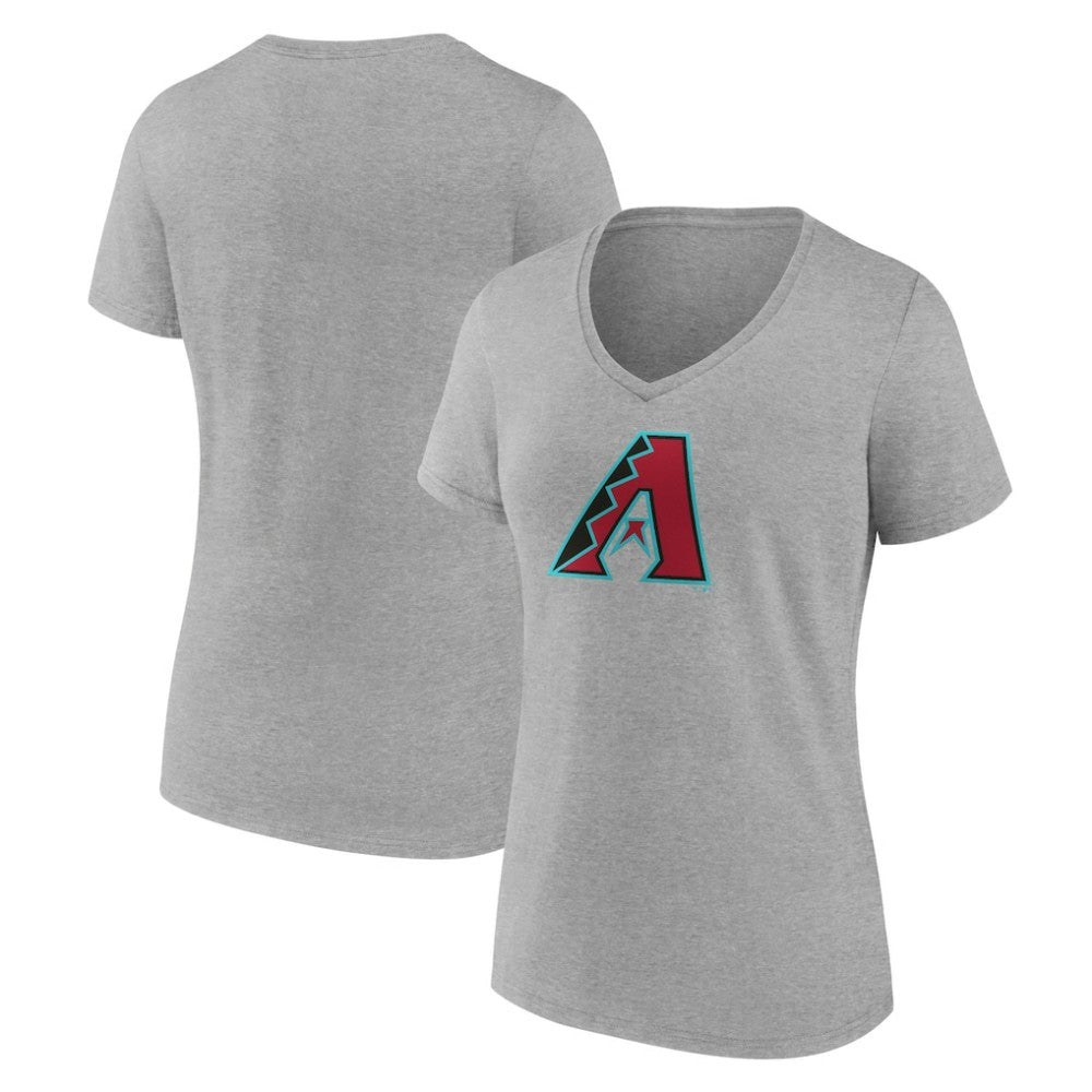 Arizona Diamondbacks Women's Official Logo V-Neck T-Shirt - Gray T-shirts