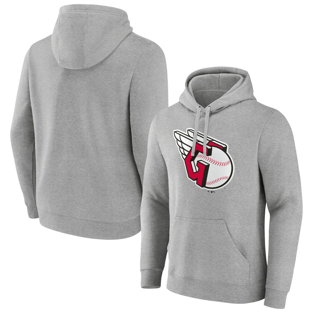 Cleveland Guardians Official Team Logo Pullover Hoodie - Gray Hoodies