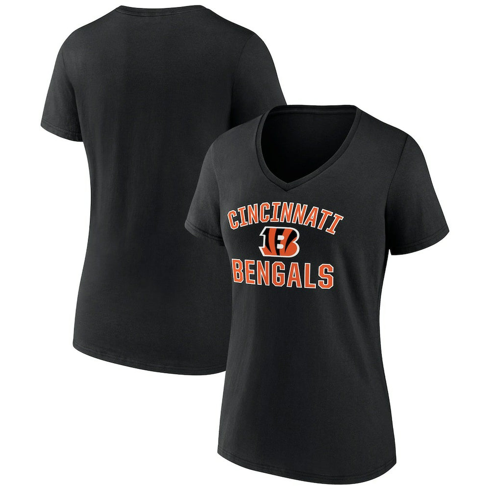 Cincinnati Bengals Women's Victory Arch Team V-Neck T-Shirt Black