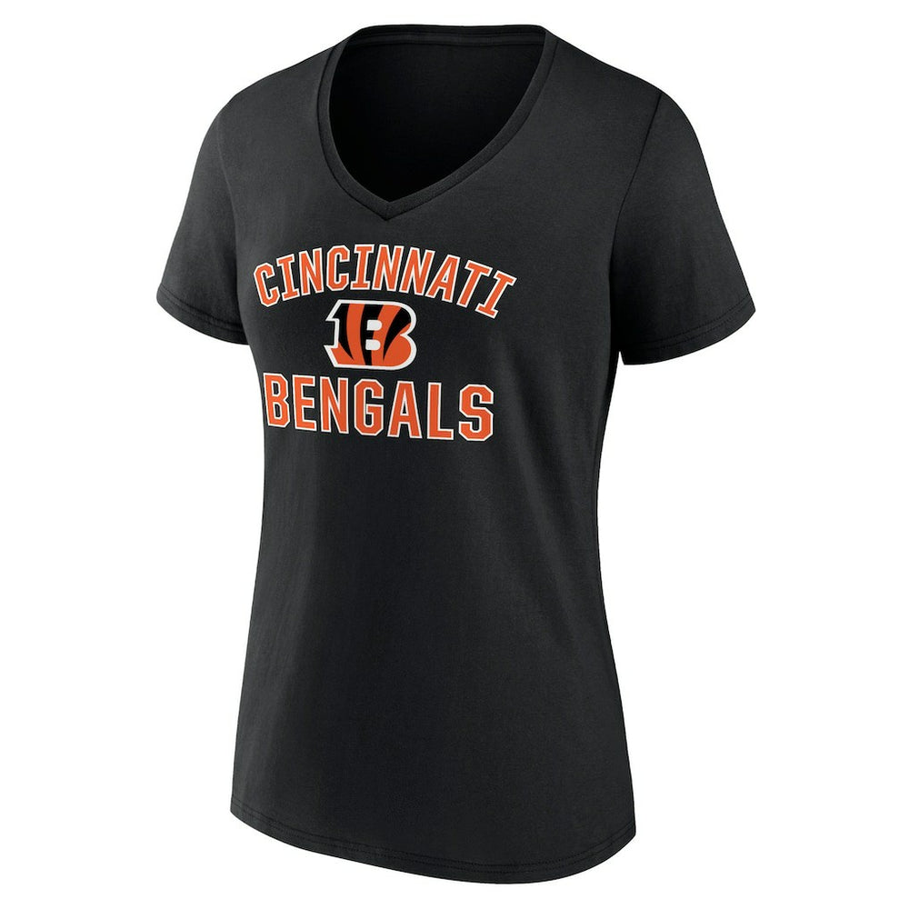 Cincinnati Bengals Women's Victory Arch Team V-Neck T-Shirt Black