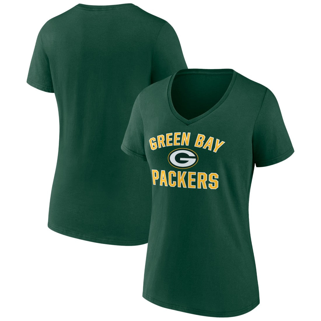 Green Bay Packers Women's Victory Arch Team V-Neck T-Shirt Green