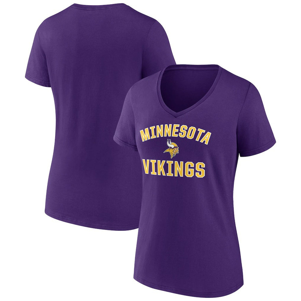 Minnesota Vikings Women's Victory Arch Team V-Neck T-Shirt Purple