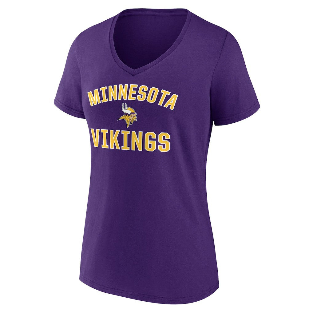 Minnesota Vikings Women's Victory Arch Team V-Neck T-Shirt Purple