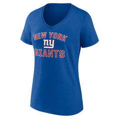 New York Giants Women's Victory Arch Team V-Neck T-Shirt Royal