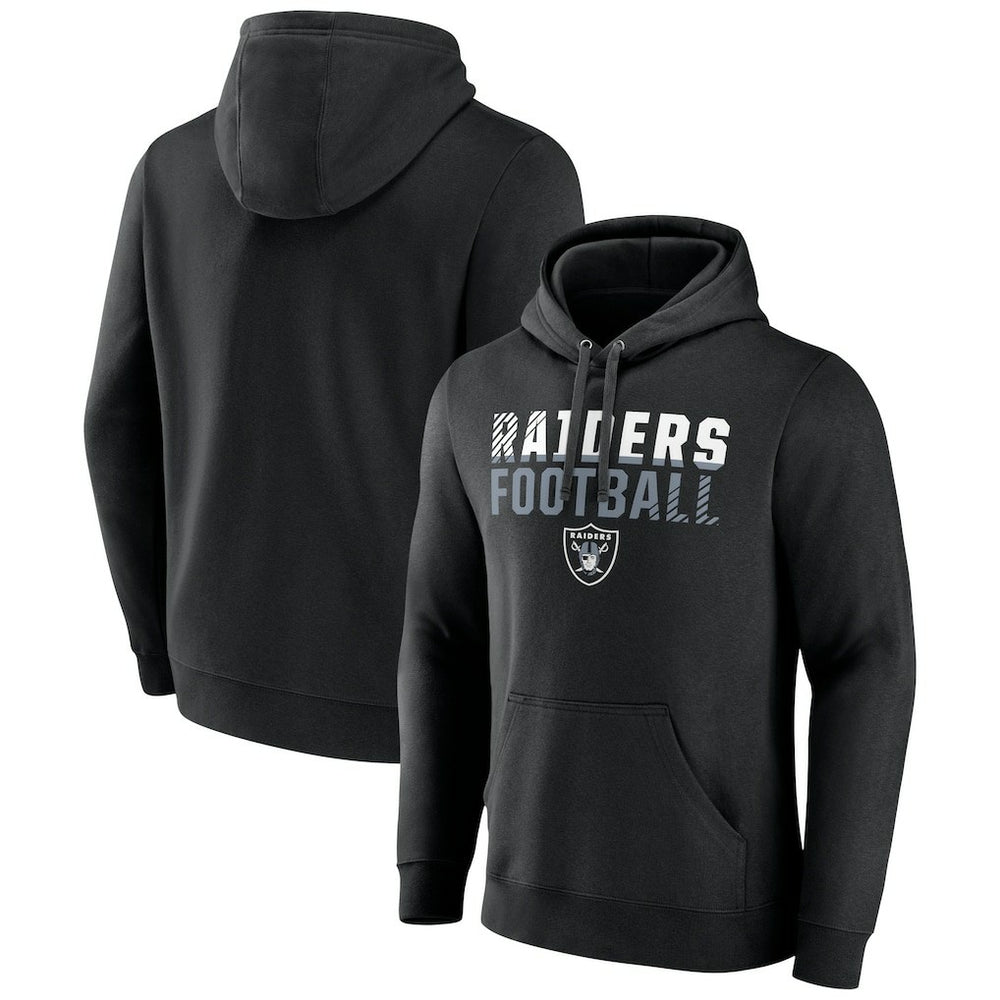 Las Vegas Raiders Team Fade Out Fitted Pullover Hoodie Black