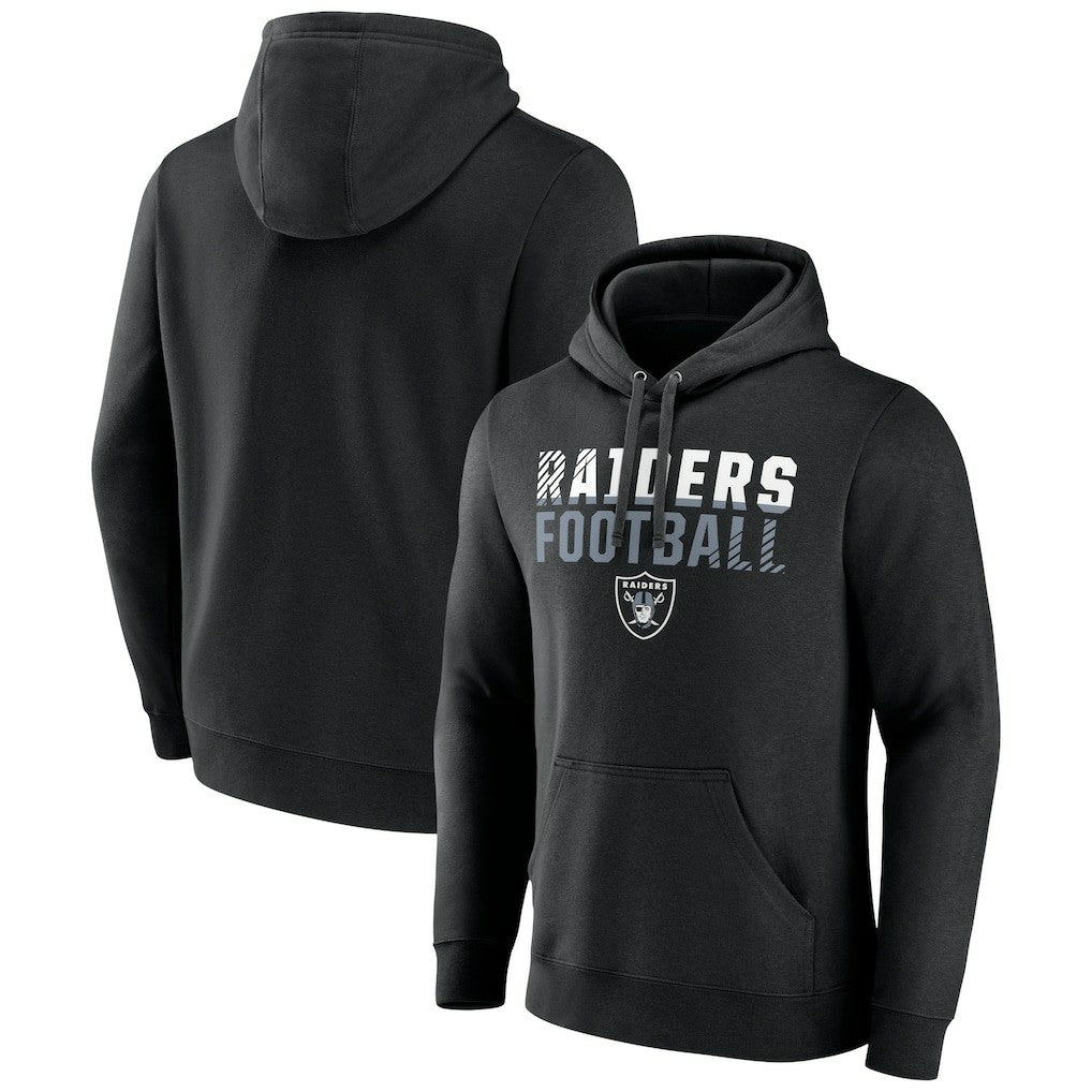 Las Vegas Raiders Team Fade Out Fitted Pullover Hoodie Black