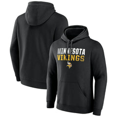 Minnesota Vikings Team Fade Out Fitted Pullover Hoodie Black