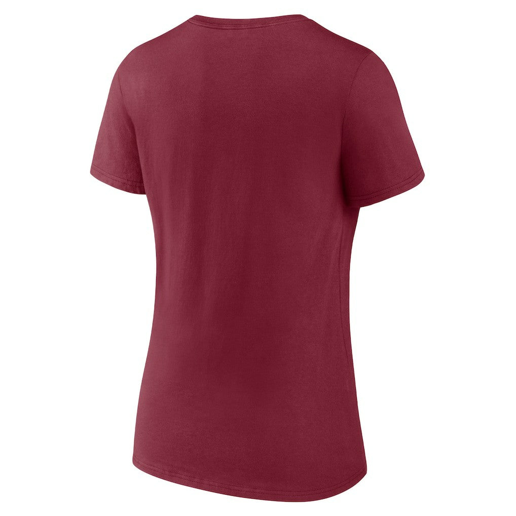 Washington Commanders Women's Nostalgia V-Neck T-Shirt Burgundy