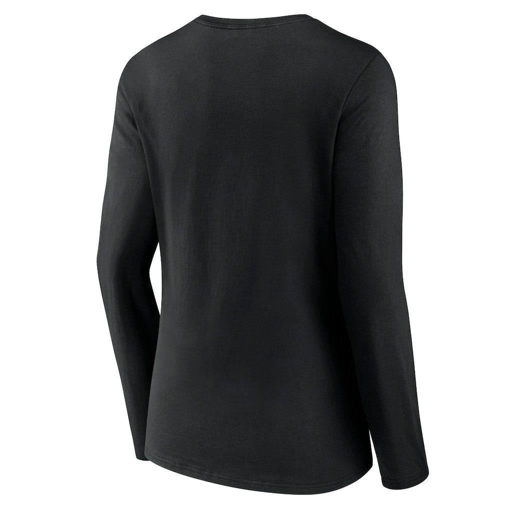 Cincinnati Bengals Women's Freehand Team Long Sleeve V-Neck T-Shirt Black