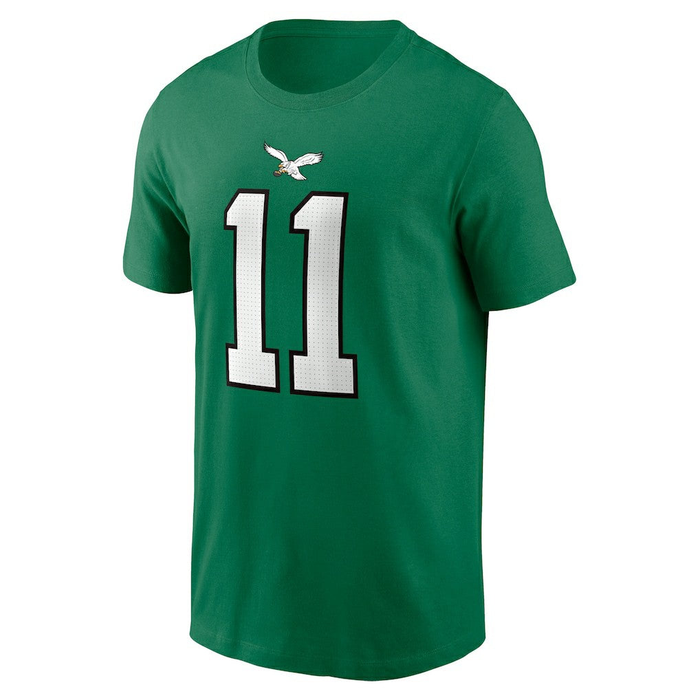 A.J. Brown Philadelphia Eagles Alternate Player Name & Number T-Shirt Kelly Green