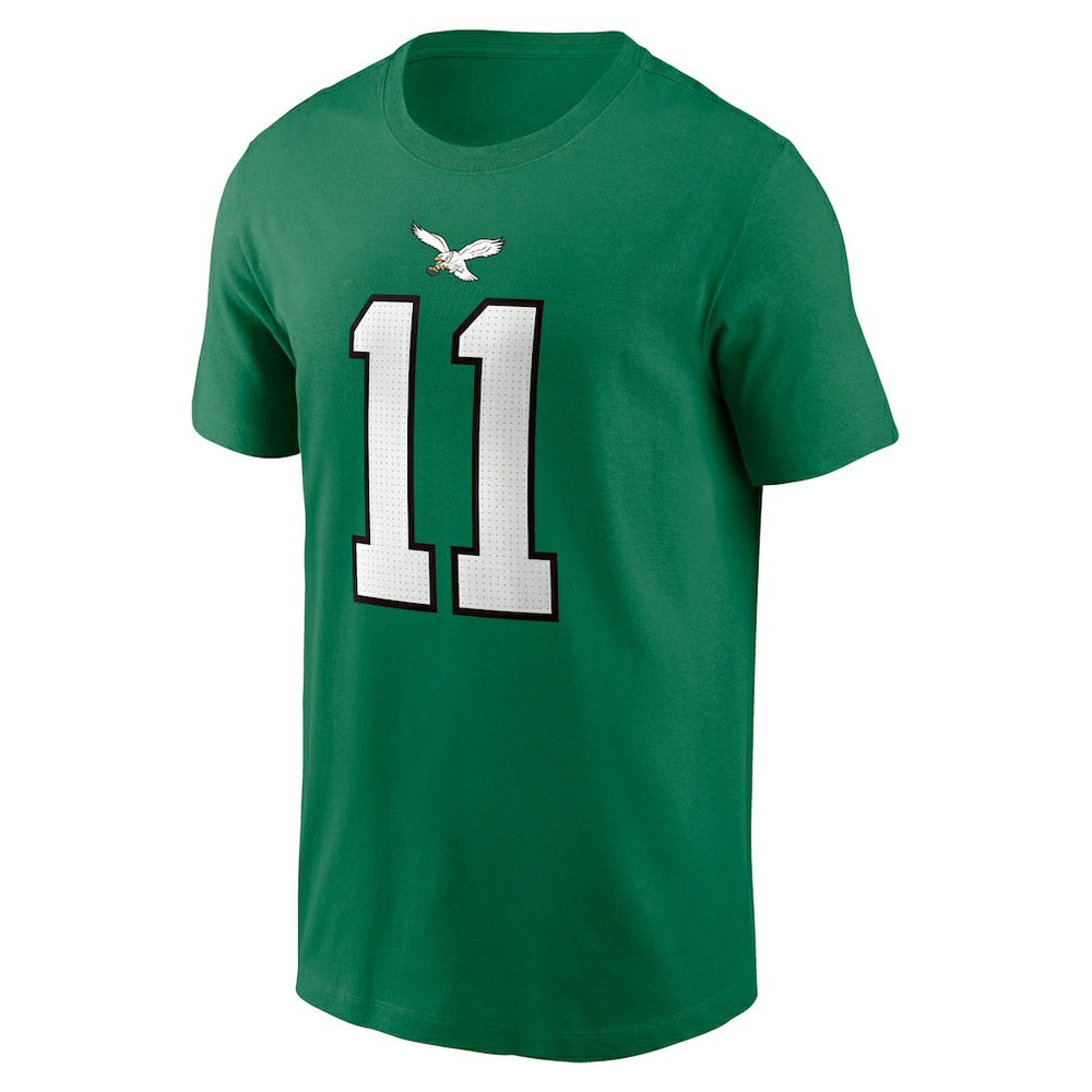 A.J. Brown Philadelphia Eagles Alternate Player Name & Number T-Shirt Kelly Green