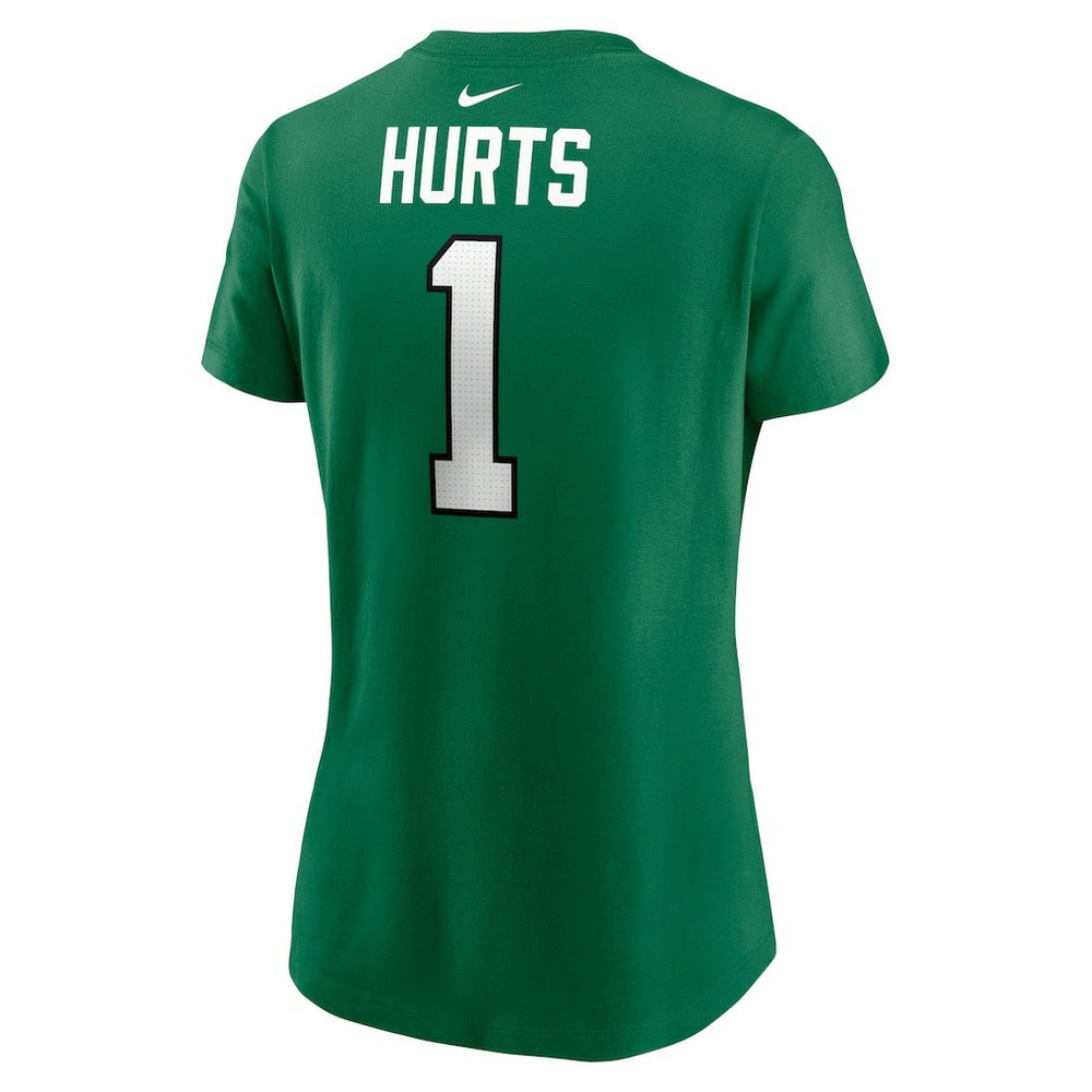 Jalen Hurts Philadelphia Eagles Women's Player Name & Number T-Shirt Kelly Green