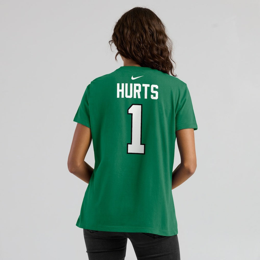 Jalen Hurts Philadelphia Eagles Women's Player Name & Number T-Shirt Kelly Green