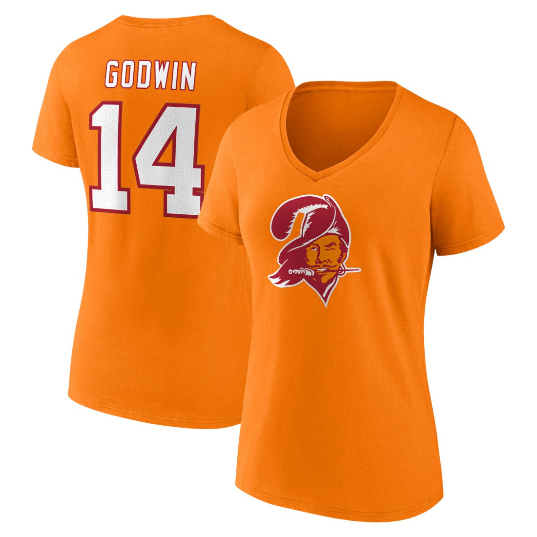 Chris Godwin Tampa Bay Buccaneers Women's Throwback Player Icon Name & Number T-Shirt Orange