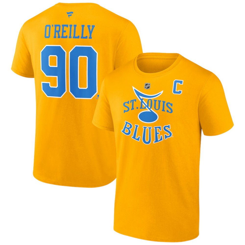 NHL Ryan O'Reilly St. Louis Blues Fanatics Special Edition 2.0 Name & Number T-Shirt - Yellow
