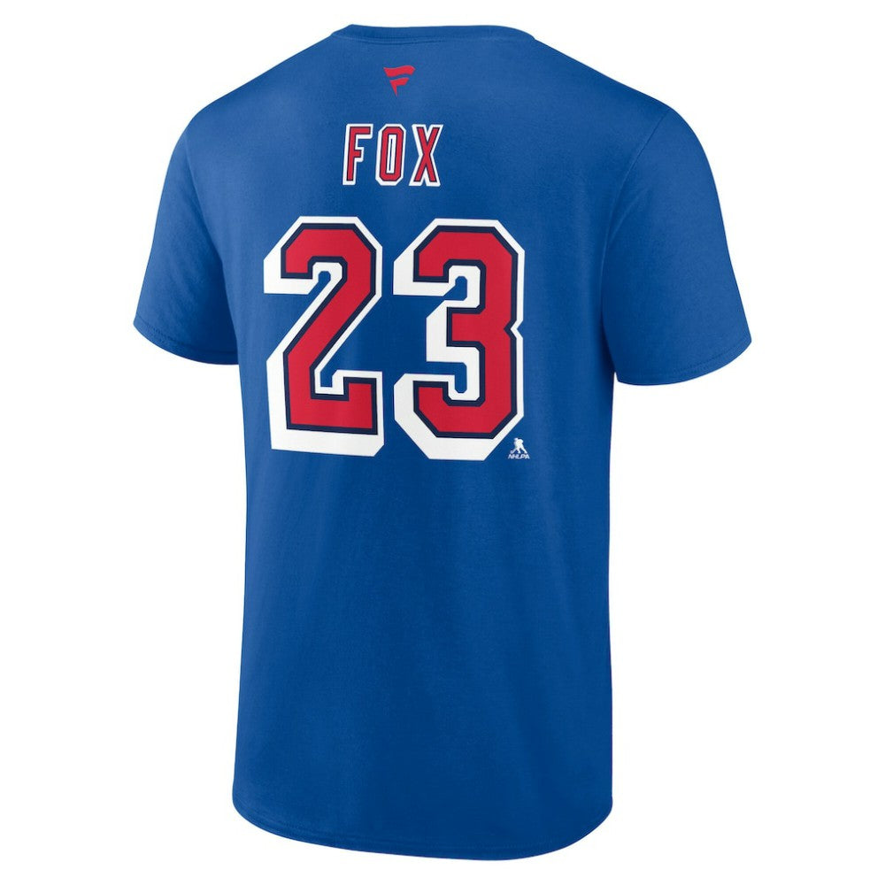 NHL Adam Fox New York Rangers Fanatics Special Edition 2.0 Name & Number T-Shirt - Blue