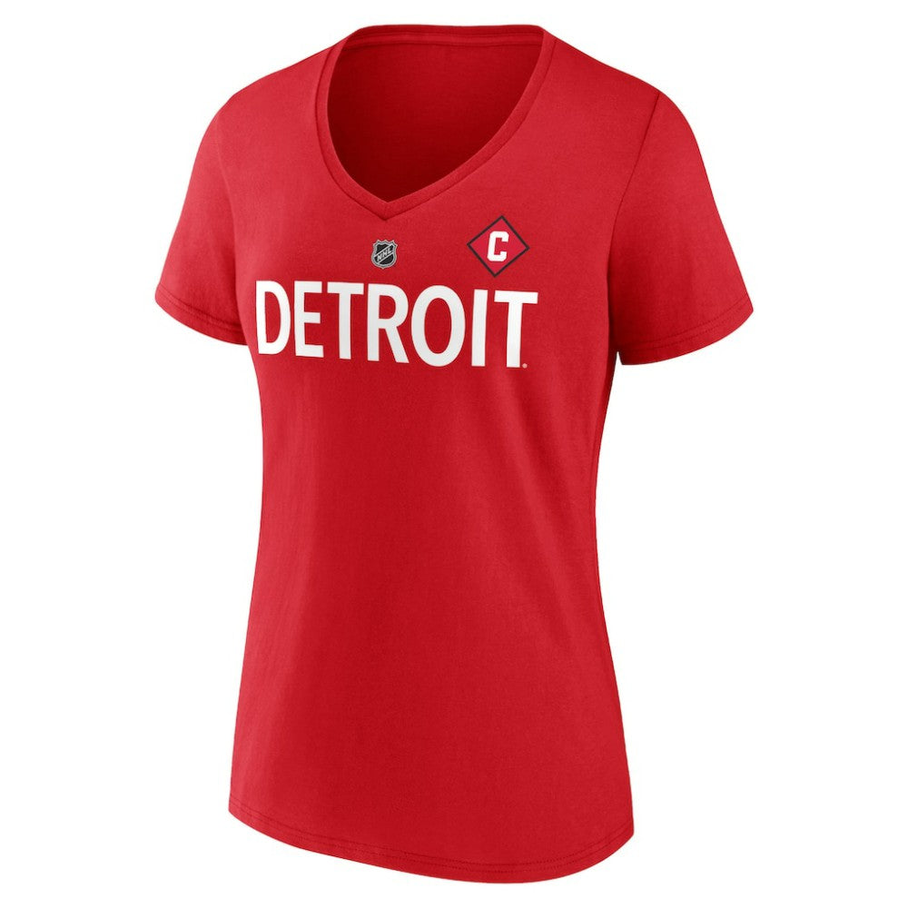 NHL Dylan Larkin Detroit Red Wings Fanatics Women's Special Edition 2.0 Name & Number V-Neck T-Shirt - Red