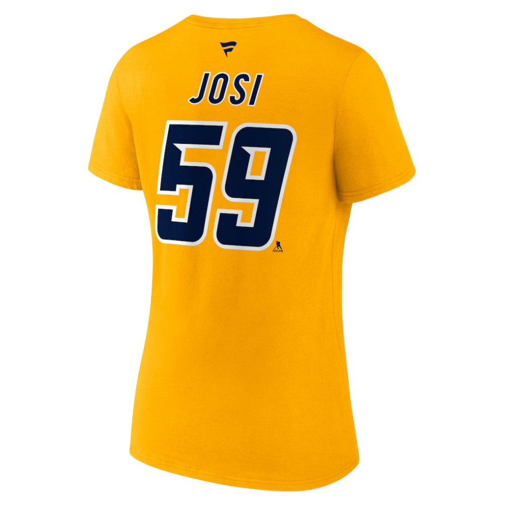 NHL Roman Josi Nashville Predators Fanatics Women's Special Edition 2.0 Name & Number V-Neck T-Shirt - Yellow