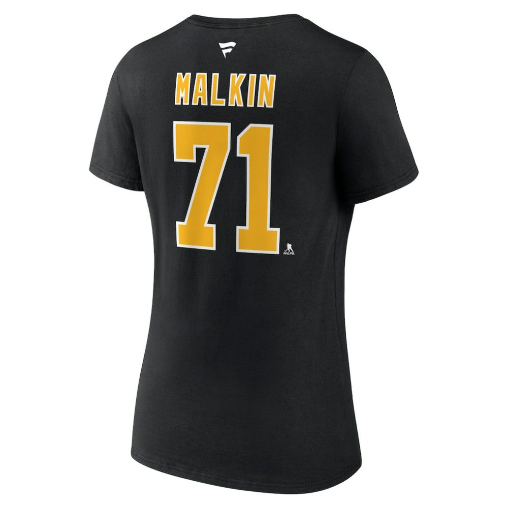 NHL Evgeni Malkin Pittsburgh Penguins Fanatics Women's Special Edition 2.0 Name & Number V-Neck T-Shirt - Black