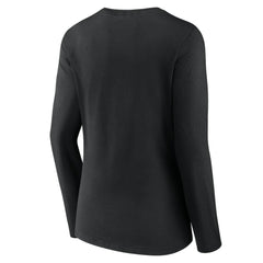 San Francisco Giants Women's Victory Script Long Sleeve V-Neck T-Shirt - Black T-shirts