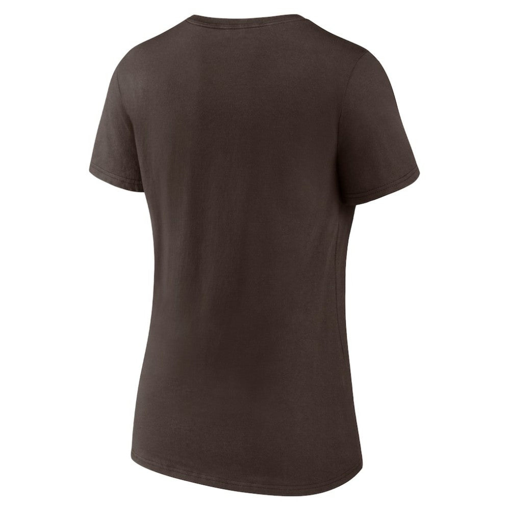 San Diego Padres Women's Live For It Team V-Neck T-Shirt - Brown T-shirts