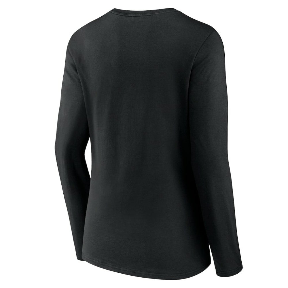 Chicago White Sox Women's Live For It Long Sleeve Long Sleeve V-Neck T-Shirt - Black T-shirts