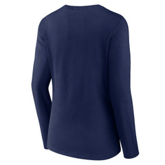 Cleveland Guardians Women's Live For It Long Sleeve Long Sleeve V-Neck T-Shirt - Navy T-shirts