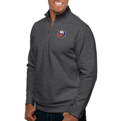 NHL New York Islanders Antigua Gambit Quarter-Zip Pullover Top - Charcoal