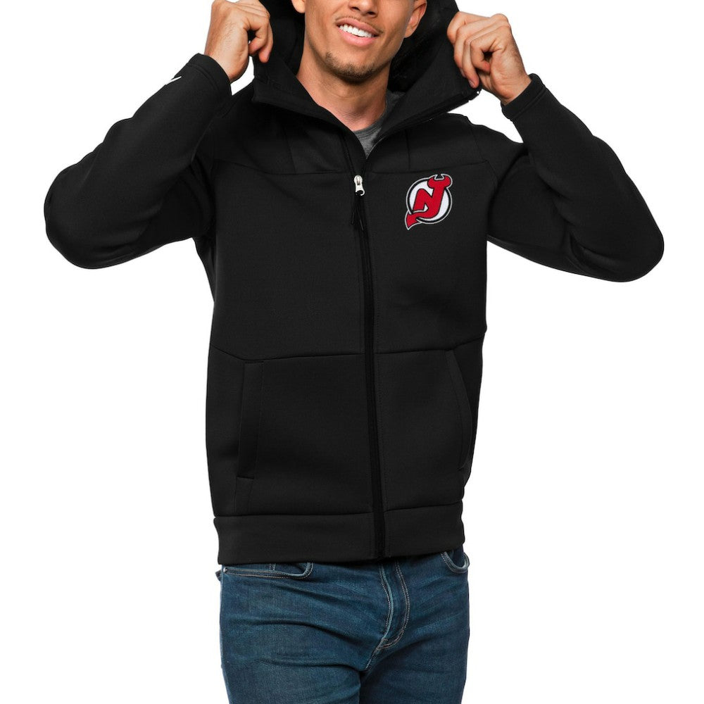 NHL New Jersey Devils Antigua Protect Full-Zip Hoodie - Black