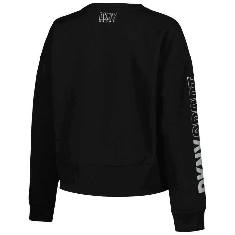 Chicago White Sox DKNY Sport Women's Lily V-Neck Pullover Sweatshirt - Black Pullover
