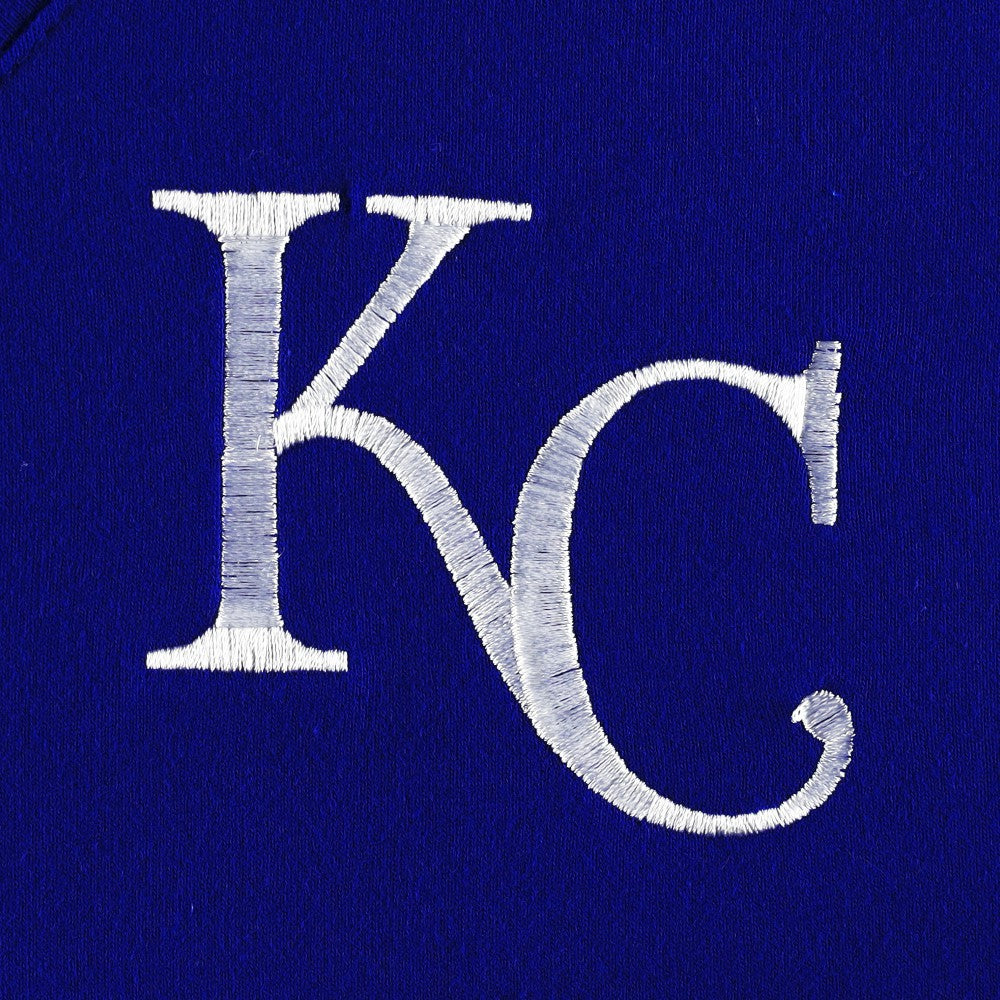 Kansas City Royals DKNY Sport Women's Lily V-Neck Pullover Sweatshirt - Royal Pullover