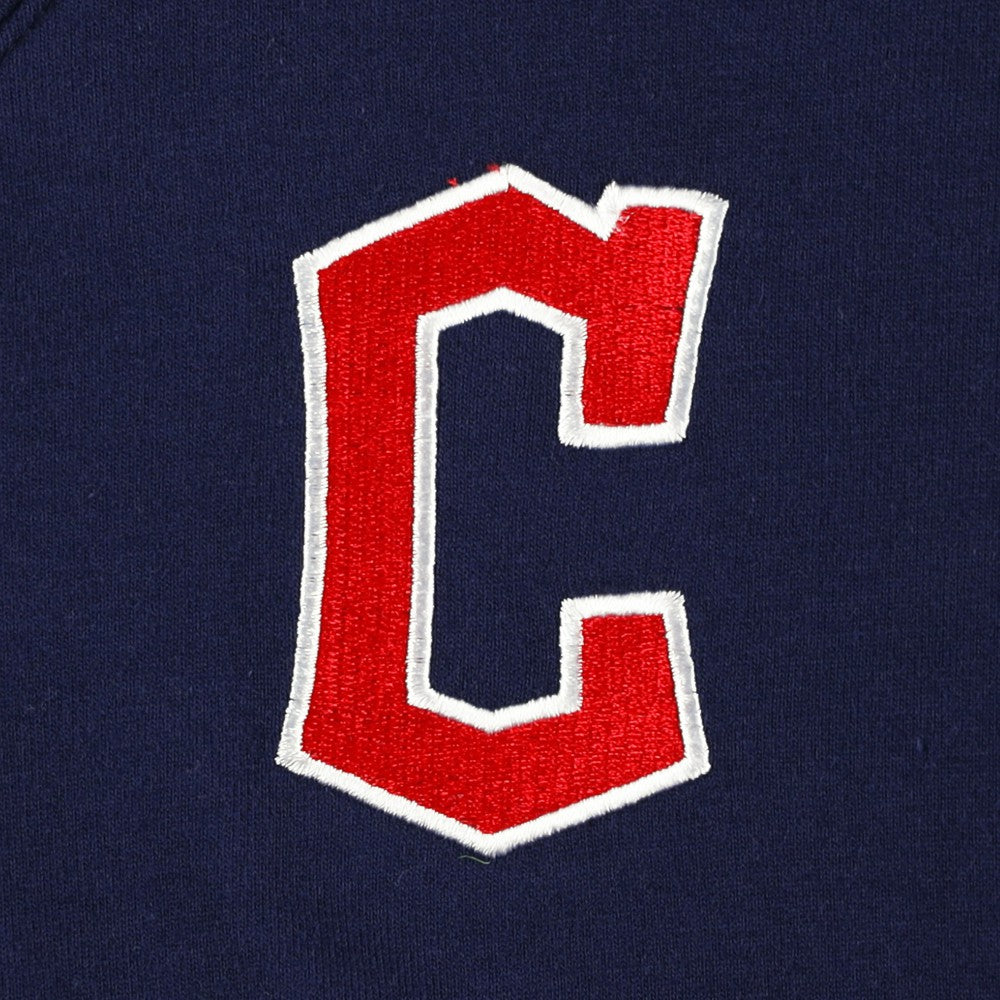 Cleveland Guardians DKNY Sport Women's Lily V-Neck Pullover Sweatshirt - Navy Pullover