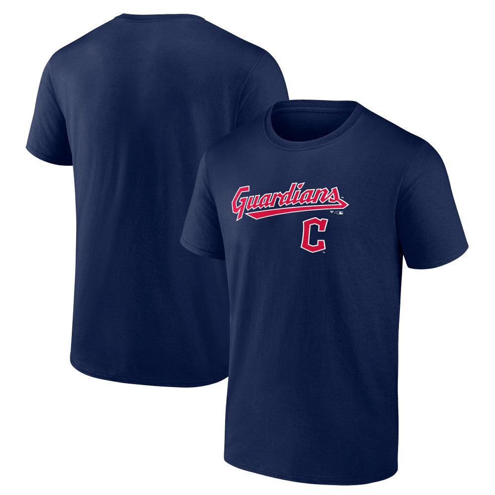 Cleveland Guardians Team Lockup T-Shirt - Navy T-shirts
