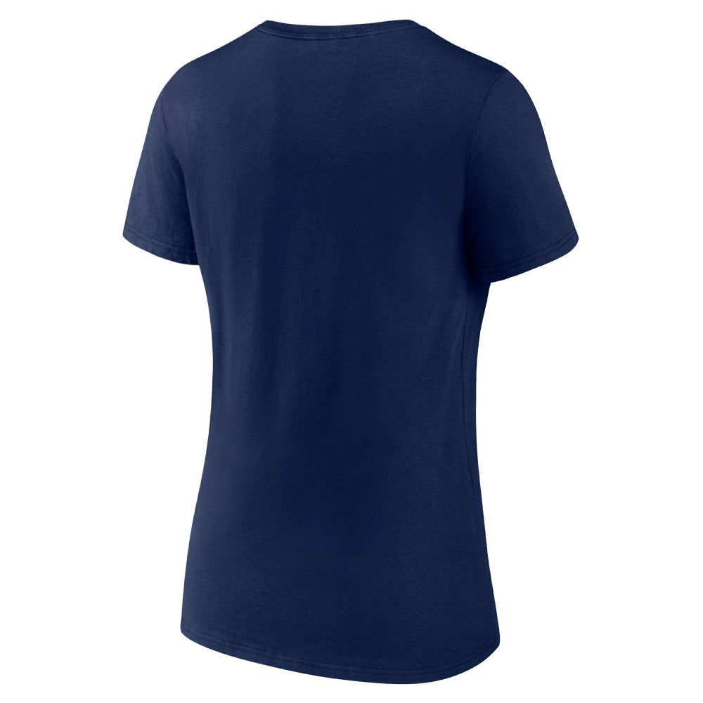 Cleveland Guardians Women's Lockup V-Neck T-Shirt - Navy T-shirts