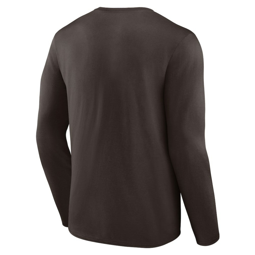 San Diego Padres Team Lockup Long Sleeve T-Shirt - Brown T-shirts