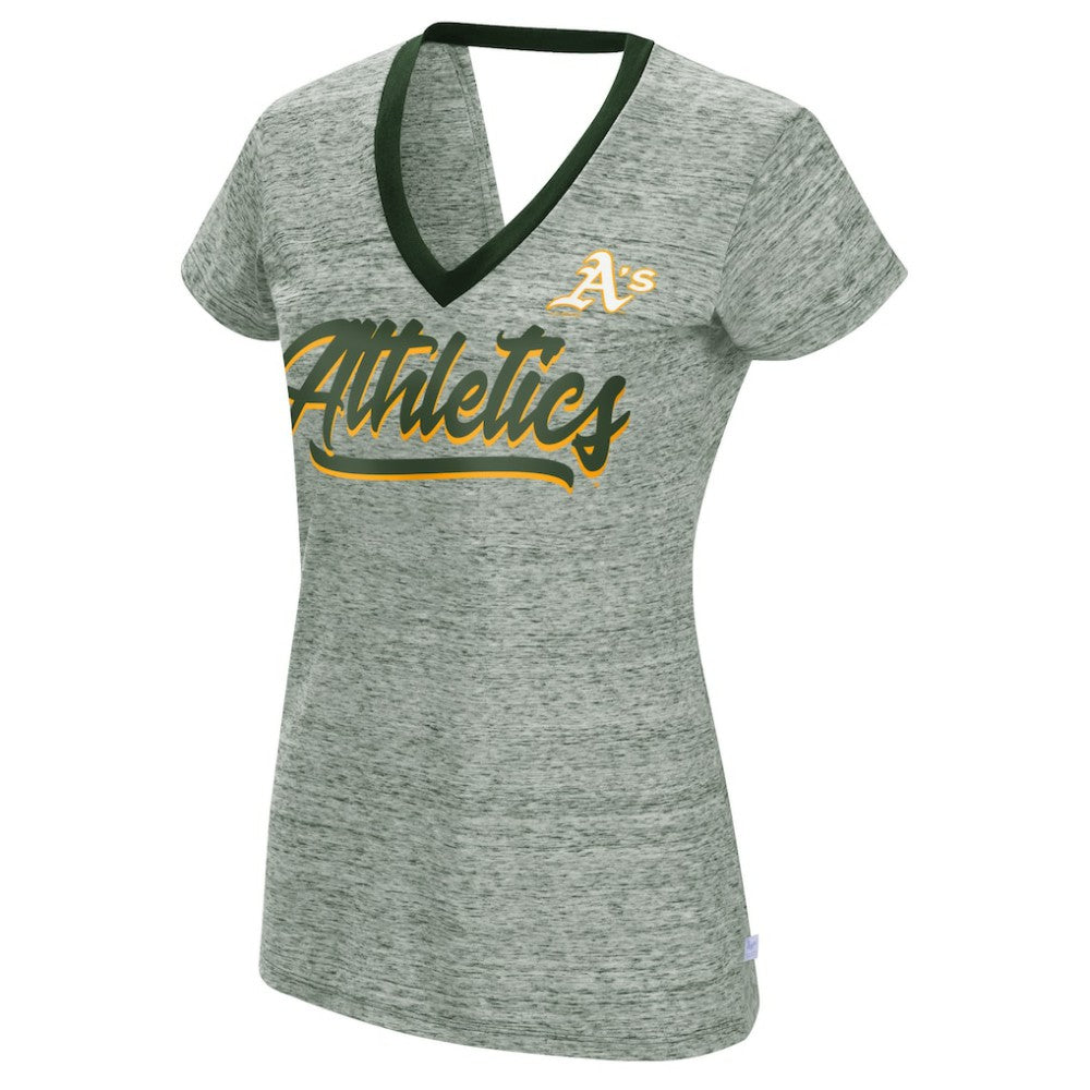 Athletics Touch Women's Halftime Back Wrap Top V-Neck T-Shirt - Green T-shirts