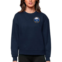 NHL Buffalo Sabres Antigua Women's Victory Crewneck Pullover Sweatshirt - Navy