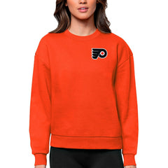 NHL Philadelphia Flyers Antigua Women's Victory Crewneck Pullover Sweatshirt - Orange