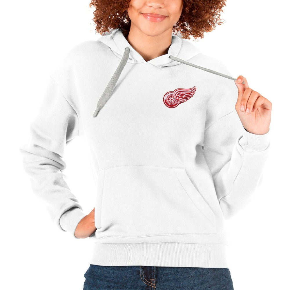 NHL Detroit Red Wings Antigua Women's Victory Pullover Hoodie - White