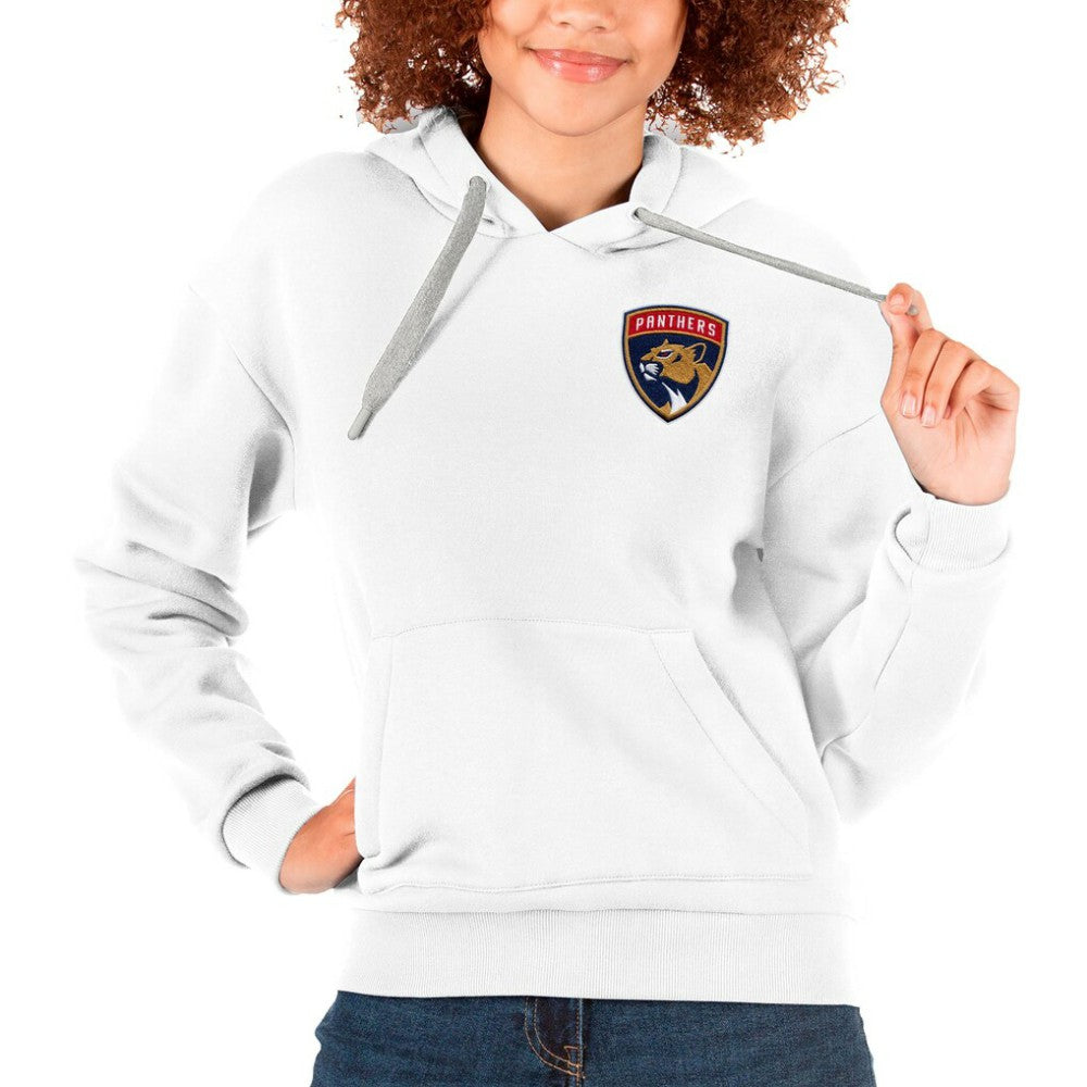 NHL Florida Panthers Antigua Women's Victory Pullover Hoodie - White