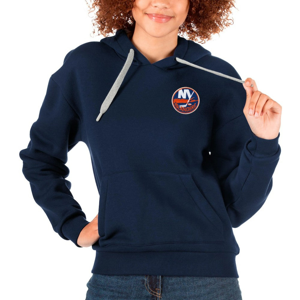 NHL New York Islanders Antigua Women's Victory Pullover Hoodie - Navy