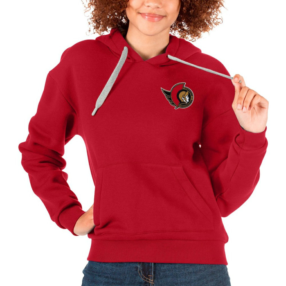 NHL Ottawa Senators Antigua Women's Victory Pullover Hoodie - Red